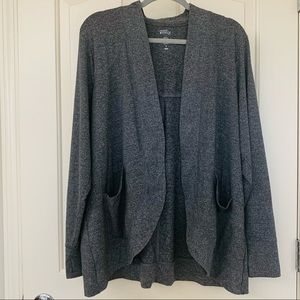 Market & Spruce gray open drape cardigan